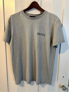 Nautica Gray Short-Sleeve Logo Crewneck T-Shirt